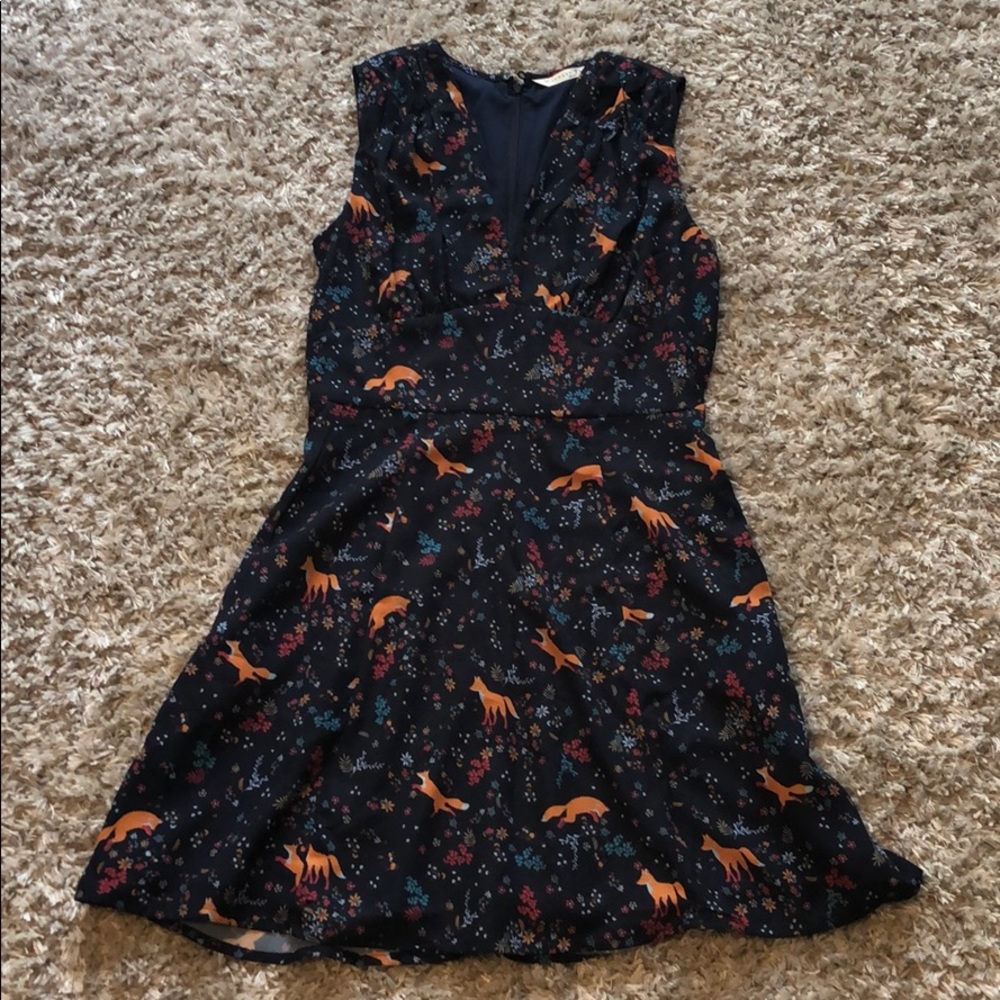 Fox print mini dress